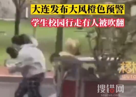 大連刮大風 有學生校園行走被吹翻 到底有多大風？