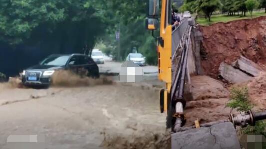 三門峽遭暴雨襲擊:大水漫進街道 照片曝光實在是太嚇人了